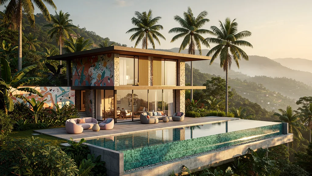Boutique villa with private plunge pool overlooking Lonavala's green hills