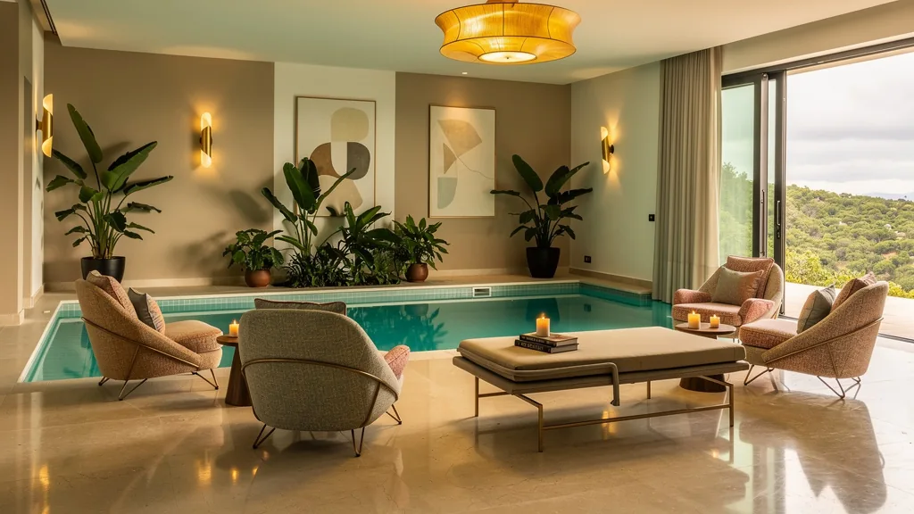 Luxurious Retrofusion villa with private pool and neo-retro design in Lonavala