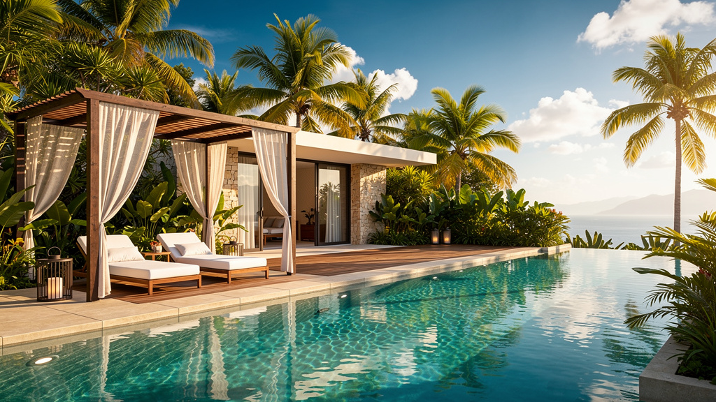 Private villa pool with mountain views in summer Lonavala