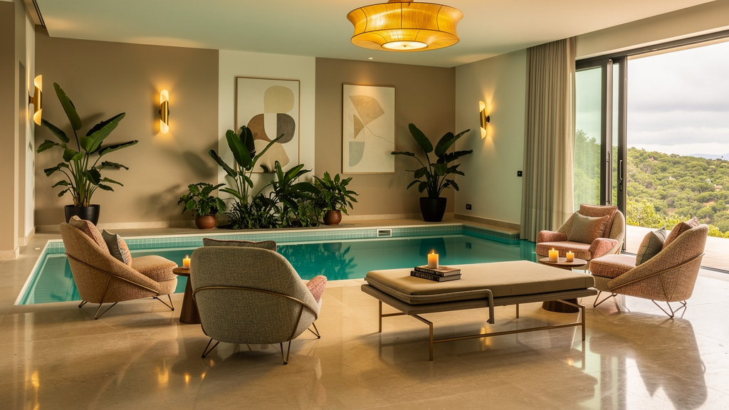 Luxurious Retrofusion villa with private pool and neo-retro design in Lonavala