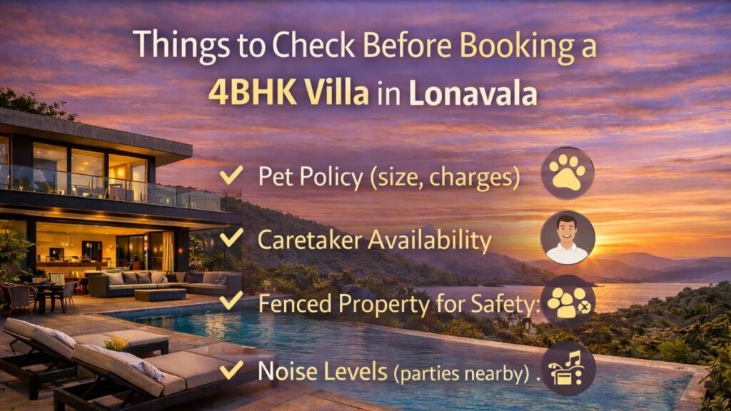 Things to Check Before Booking a 4BHK Villa in Lonavala
