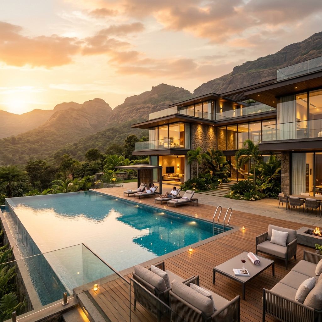 Ultra Luxury 4BHK Villa in Lonavala with Pool