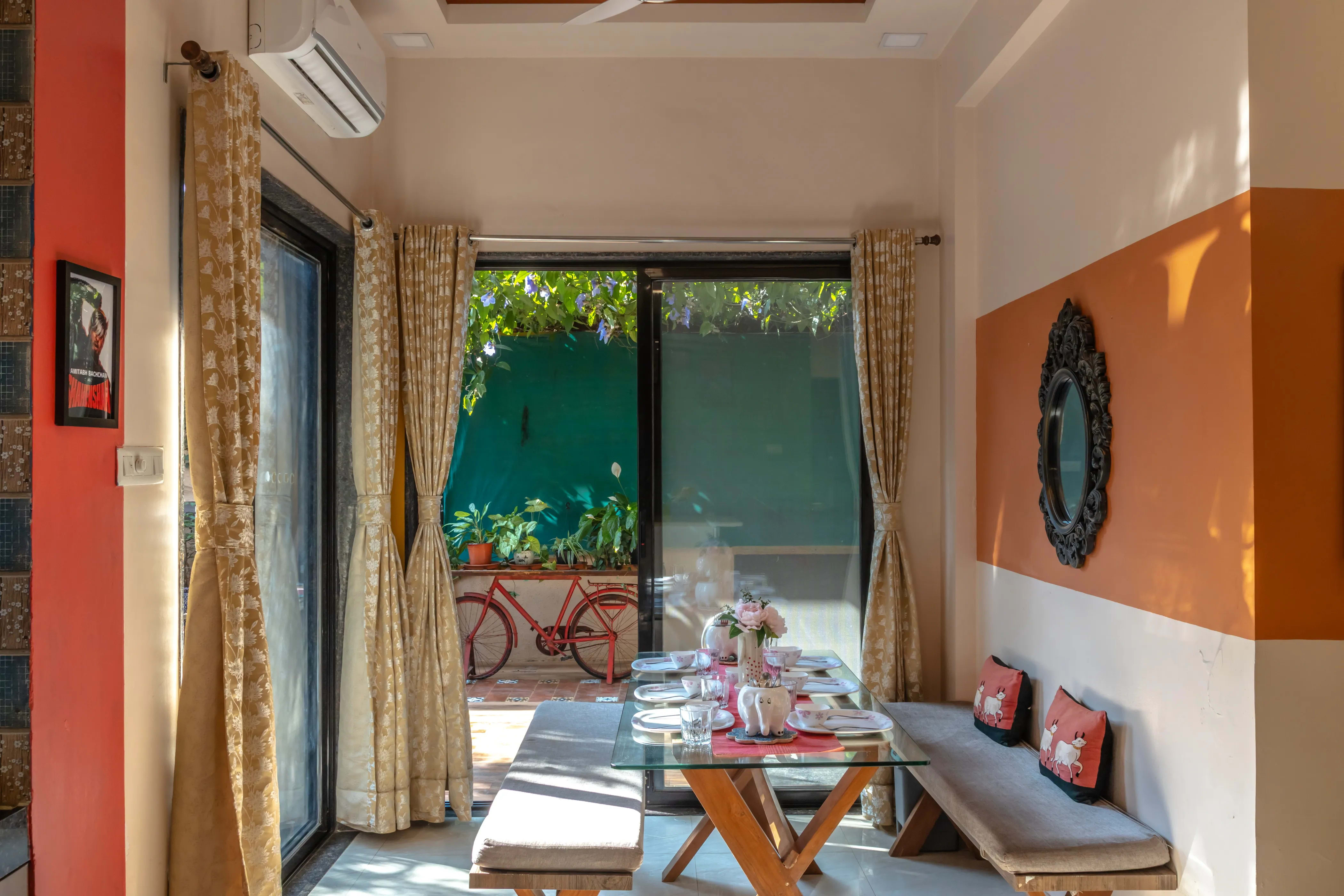 Retro Villa Bollywood Dining and Living Hall